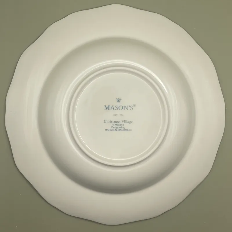 Mason's Weihnachtsdorf tiefer Teller 22cm 1796 2 Mason's Weihnachtsdorf EST. 1796 tiefer Teller 22cm Boden