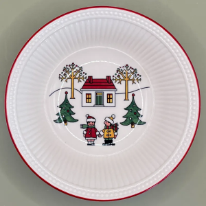 Wedgwood Windsor Weihnachtsbrei Schüssel weiß cottage